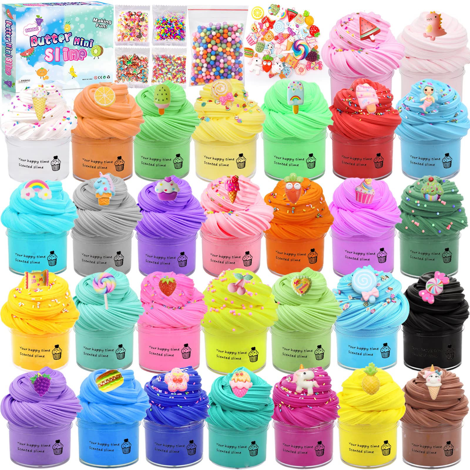 Thedttoy Clear Slime Enfant Kit, DIY Slime pour Enfants avec 26 Add-Ins,500 ML Kit Slime Fluffy, Creatif Bricolage Enfant 6 an, Parfait Cadeau pour Fête d'enfants, Anniversaire,Pâques, Nouvel an Thedttoy Clear Slime Enfant Kit, DIY Slime pour Enfants avec 26 Add-Ins,500 ML Kit Slime Fluffy, Creatif Bricolage Enfant 6 an, Parfait Cadeau pour Fête d'enfants, Anniversaire,Pâques, Nouvel an